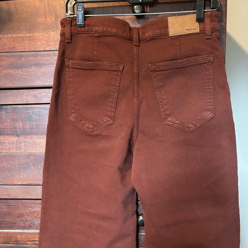 Madewell NWOT High-Waist Rust Brown Wide-Leg Jeans Sz 29 - Picture 5 of 10